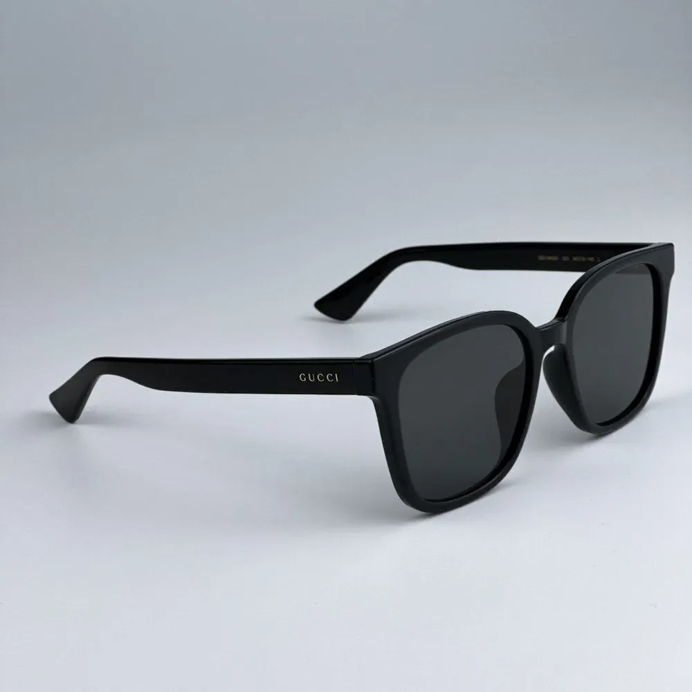 NEW Gucci GG1346SK 001 Black Grey Square Unisex Sunglasses GG 1346SK